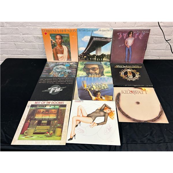 Lot of 11 Vinyl Records LPS Whitney Houston, Supertramp, The Doobies, Kilowatt