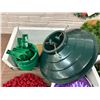 Image 3 : Lot of Assorted Christmas Decor Berry Wreath, Tree Stand, Garland, Etc