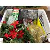 Image 5 : Lot of Assorted Christmas Decor Berry Wreath, Tree Stand, Garland, Etc