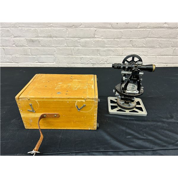 THS Co No 30741 CN Surveyors Transit, Scope w Box