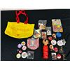 Image 1 : Lot of Vintage Collectibles Buttons, Wizard of Oz The Lion, Kewpies, Cabbage Patch, Bags, Cup, etc