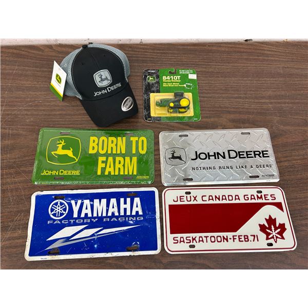 John Deere Cap, Die Cast Truck, License Plate and Extra Plates