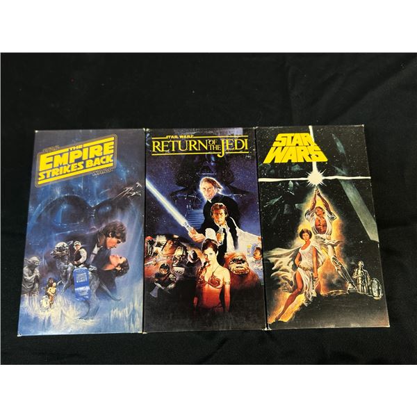 Lot of 3 Star Wars Original Trilogy VHS Tapes