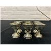 Image 1 : Lot of 6 Marked 800 Coin Silver Egg Cups approx 40 grams