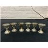 Image 2 : Lot of 6 Marked 800 Coin Silver Egg Cups approx 40 grams