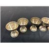 Image 3 : Lot of 6 Marked 800 Coin Silver Egg Cups approx 40 grams