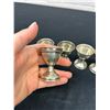 Image 4 : Lot of 6 Marked 800 Coin Silver Egg Cups approx 40 grams