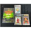 Image 1 : Garbage Pail Kids Graded Cards (3) and The Movie DVD