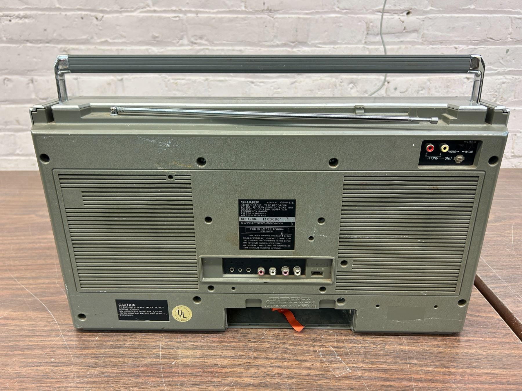 SHARP GF-8787 II Metal Boombox Radio Tape Player