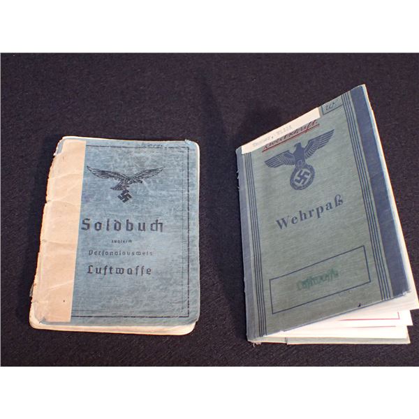 WWII Luftwaffe Stuka Pilot Oblt Wanner Soldbuch & Wehrpass Set