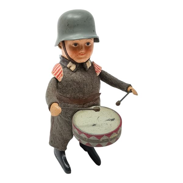 German WWII Schuco Toy - Wehrmacht Soldier with Drum