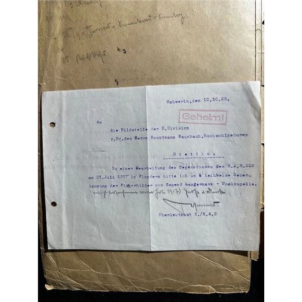 WWI / Weimar German Army Generals Marked SECRET Documents Lessons Flanders 1917 Ypres
