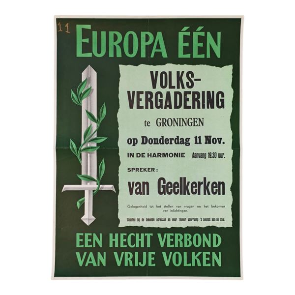 Dutch Nazi World War II Propaganda Poster