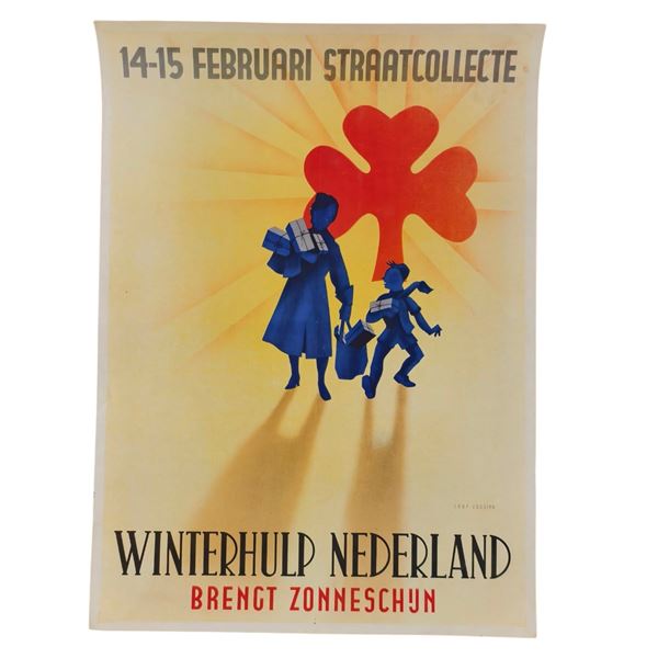 Dutch Winterhulp Nederland (WHN) Nazi Propaganda Poster