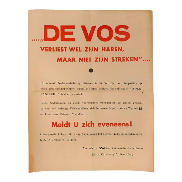 Dutch Waffen-SS Recruitment Poster from World War II