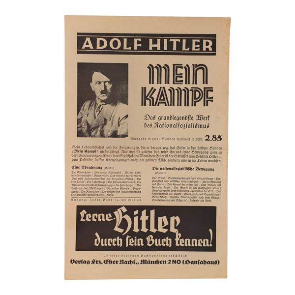 Adolf Hitler Mein Kampf Promotion Advertising Poster