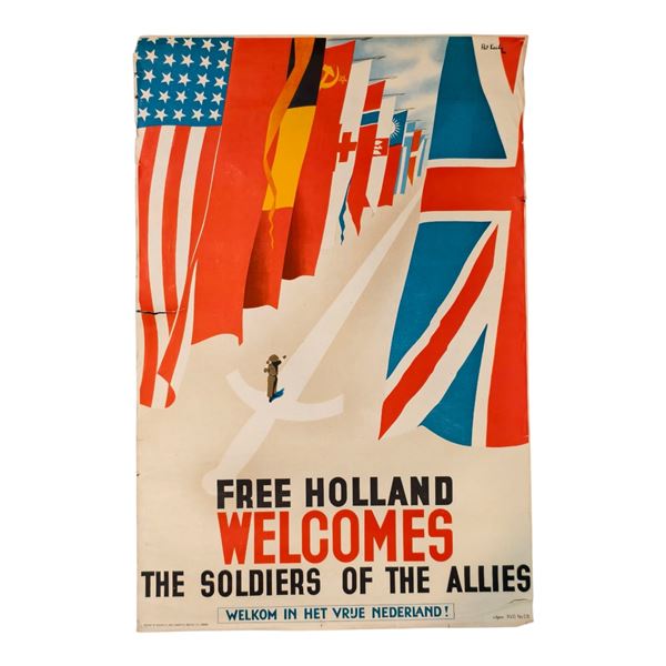 Allied Liberation Poster from the End of World War II in the Netherlands