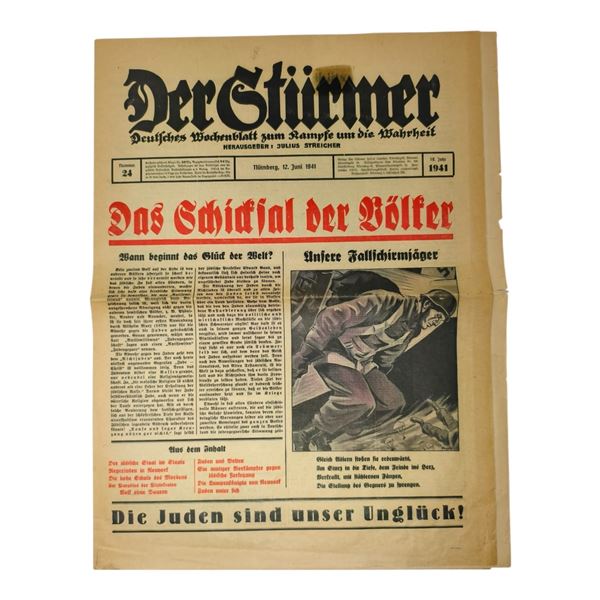 Der Sturmer Newspaper Issue 1941 Number 24