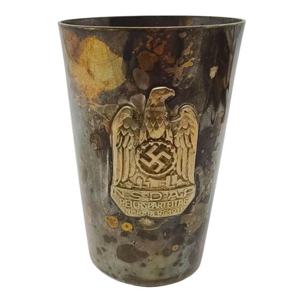 Third Reich Nazi Reichsparteitag 1933 Commemorative Silvered Cup
