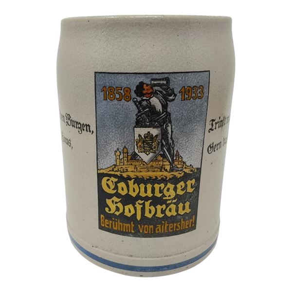 Third Reich Nazi Coburger Hofbrau Beer Stein
