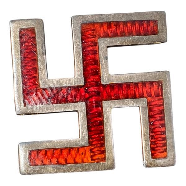 Swastika Silver Pin