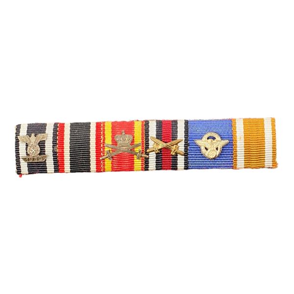 Third Reich Nazi 6 Place Ribbon Bar
