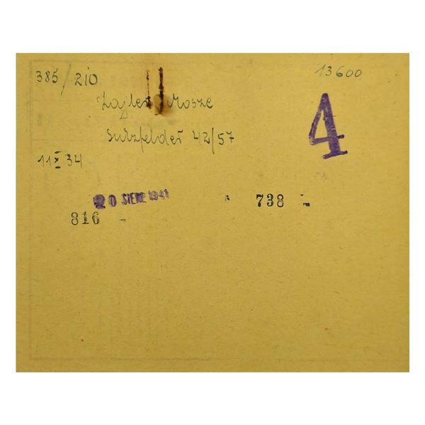 Milk Ration Card for Jewish Child from Lodz Litzmannstadt Ghetto