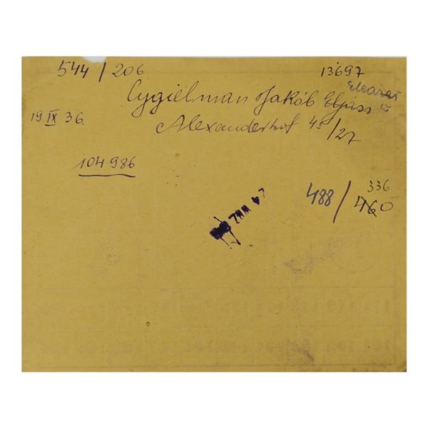 Milk Ration Card for Jewish Child from Lodz Litzmannstadt Ghetto