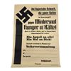 ORIGINAL NSDAP POSTER CALL UP FOR A WINTER AID MASS EVENT