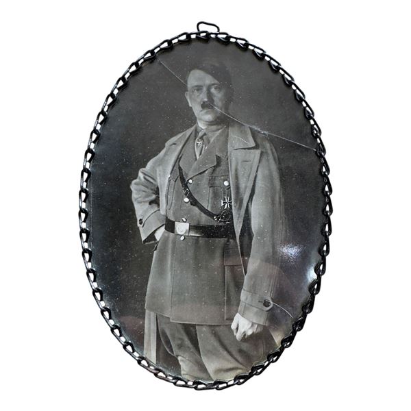 Adolf Hitler Early Photo in Chain Frame