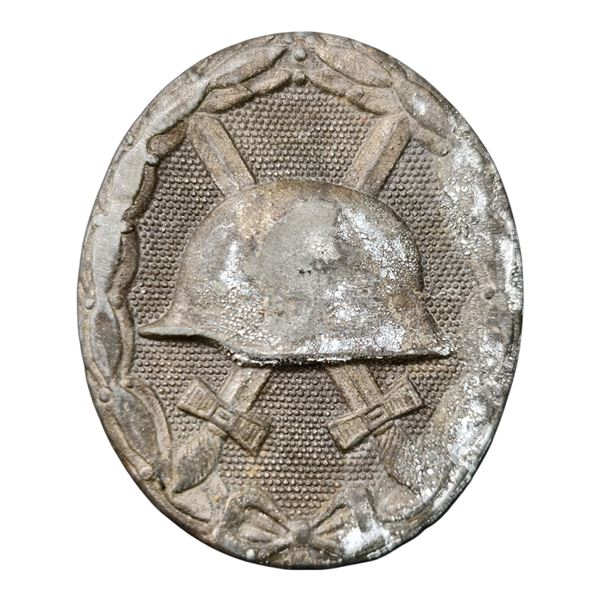 Third Reich Nazi Wound Badge in Silver - Denazified