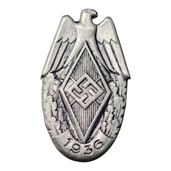 German WWII Hitler Youth HJ Badge