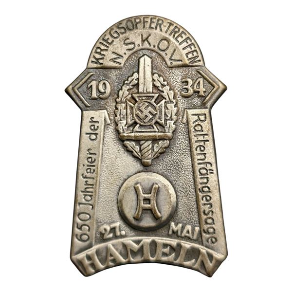 Third Reich NSKOV 1934 Tinnie Badge
