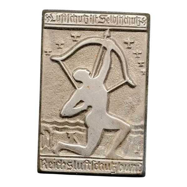 Third Reich Nazi Luftschutz Tinnie Badge