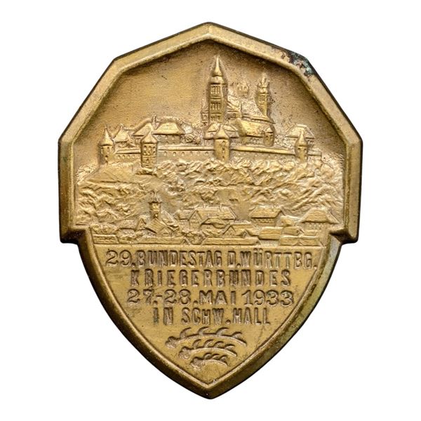 Third Reich Nazi Kriegerbundes 1933 Tinnie Badge