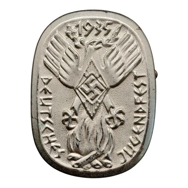 Third Reich Nazi Jugendfest 1935 Tinnie Badge