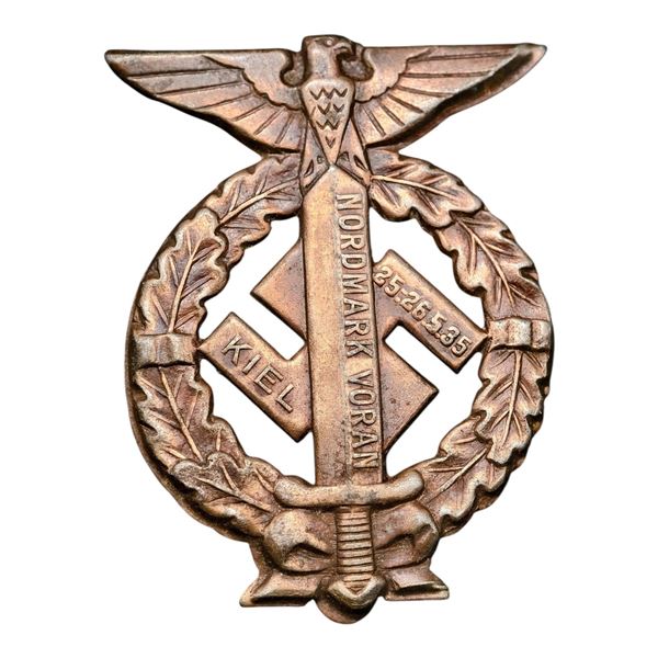 Third Reich Nazi Nordmark Kiel 1935 Tinnie Badge