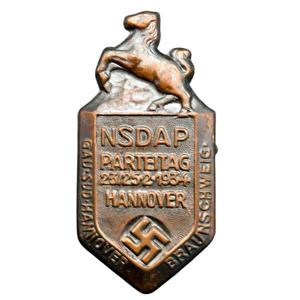 Third Reich Nazi NSDAP Parteitag 1934 Tinnie Badge
