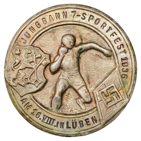 Third Reich Nazi Jungbann 7 Sportfest 1936 Tinnie Badge
