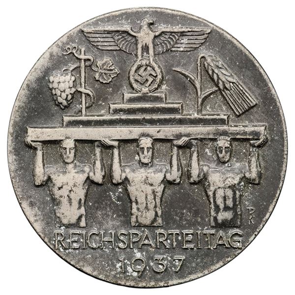 Third Reich Nazi Reichsparteitag 1937 Tinnie Badge