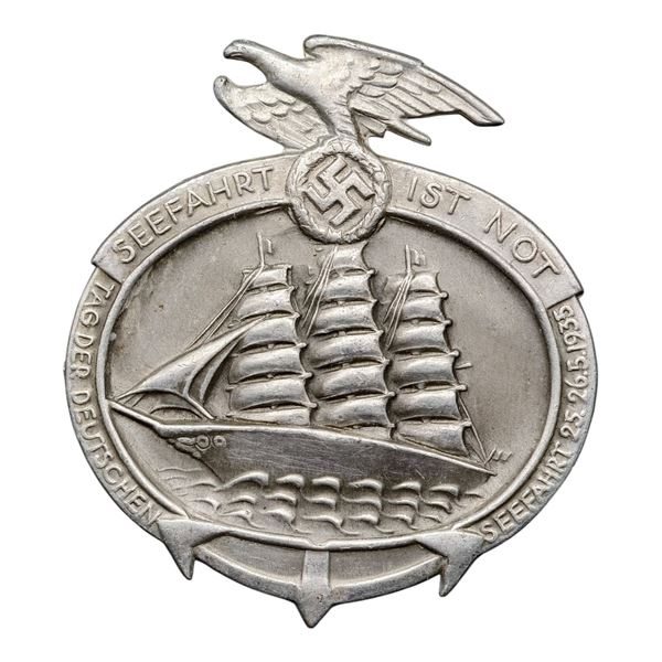 Third Reich Seefahrt 1935 Tinnie Badge