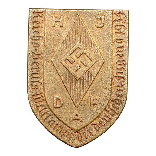 Third Reich HJ Hitler Youth 1934 Tinnie Badge