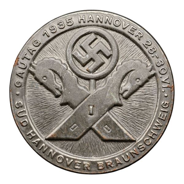 Third Reich Gautag 1935 Hannover Tinnie Badge