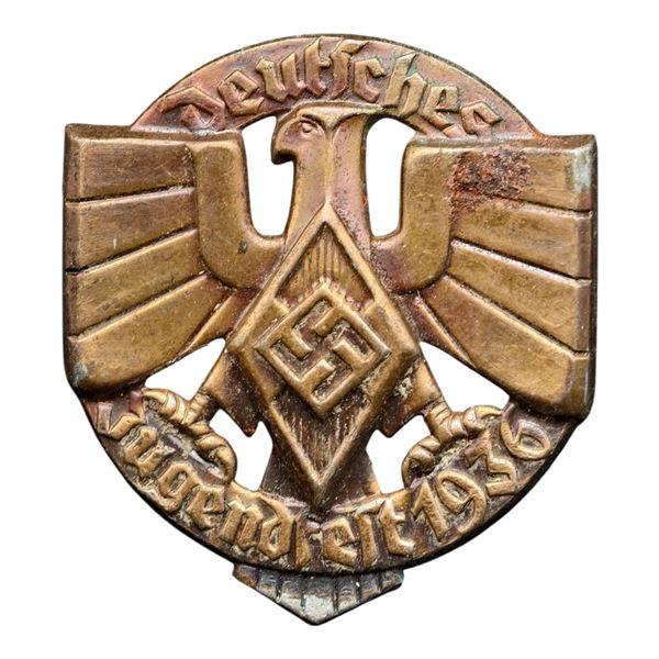 Nazi Third Reich Jugendfest 1936 Tinnie Badge