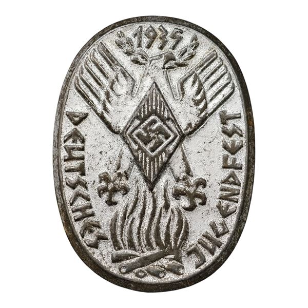 Third Reich Jugendfest 1935 Tinnie Badge
