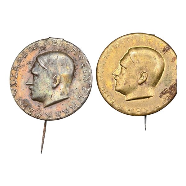 Third Reich Adolf Hitler Tinnie Badge Set