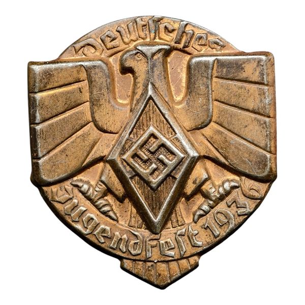 Third Reich Jugendfest 1936 Tinnie Badge