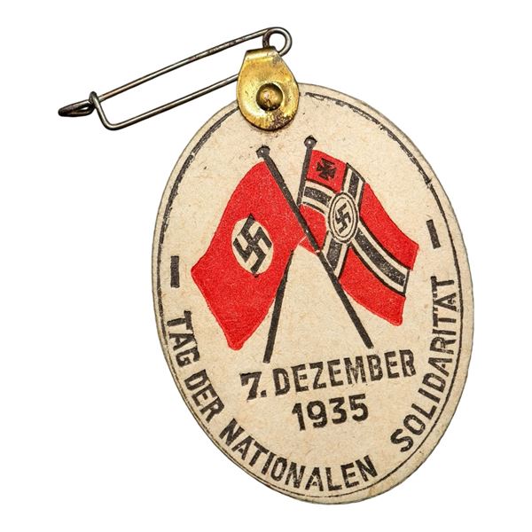 Third Reich Tag der Nationalen Solidaritar 1935 Tinnie Badge