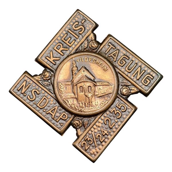 Third Reich NSDAP Kreistagung 1935 Tinnie Badge