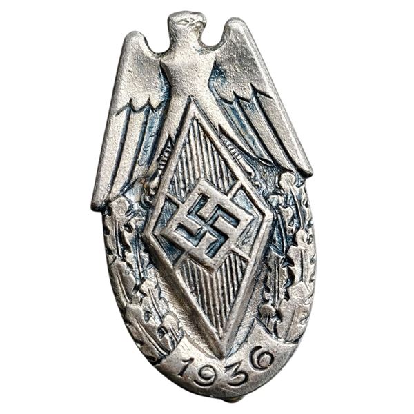 Third Reich Nazi Hitler Youth 1936 Tinnie Badge